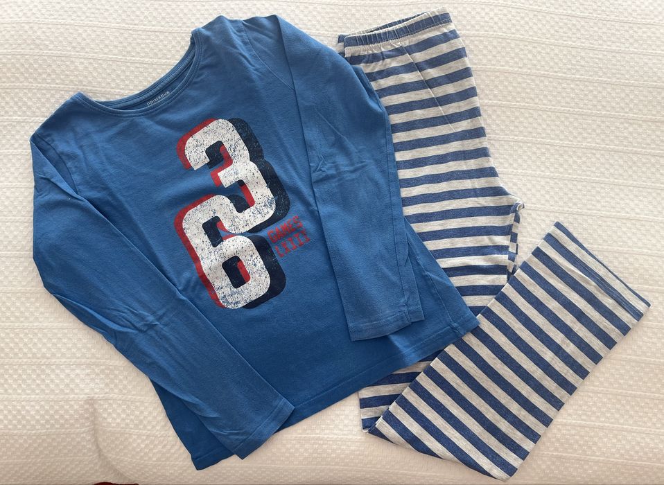Pijama de algodão, 9-10 anos, 140 cm