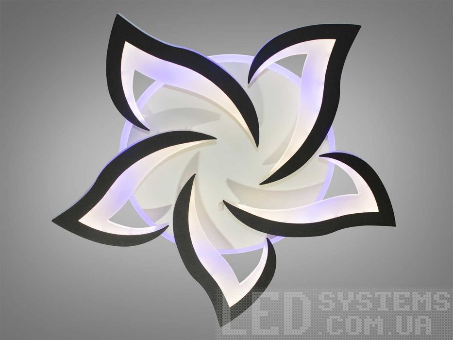 LED-люстра у спальню з пультом, чорна або біла, 75W на 11м2 8146/5BK