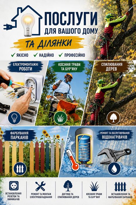 ДОМАШНІЙ МАЙСТЕР Благоустрій • Ремонт • Фарбування