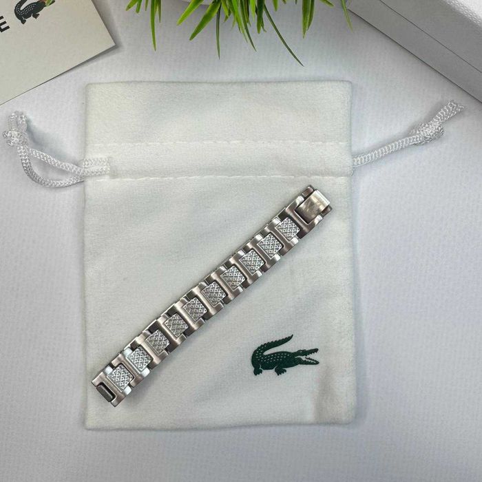 Чоловічий браслет Lacoste | Срібний Браслет Лакоста, серебряный браслет, мужской