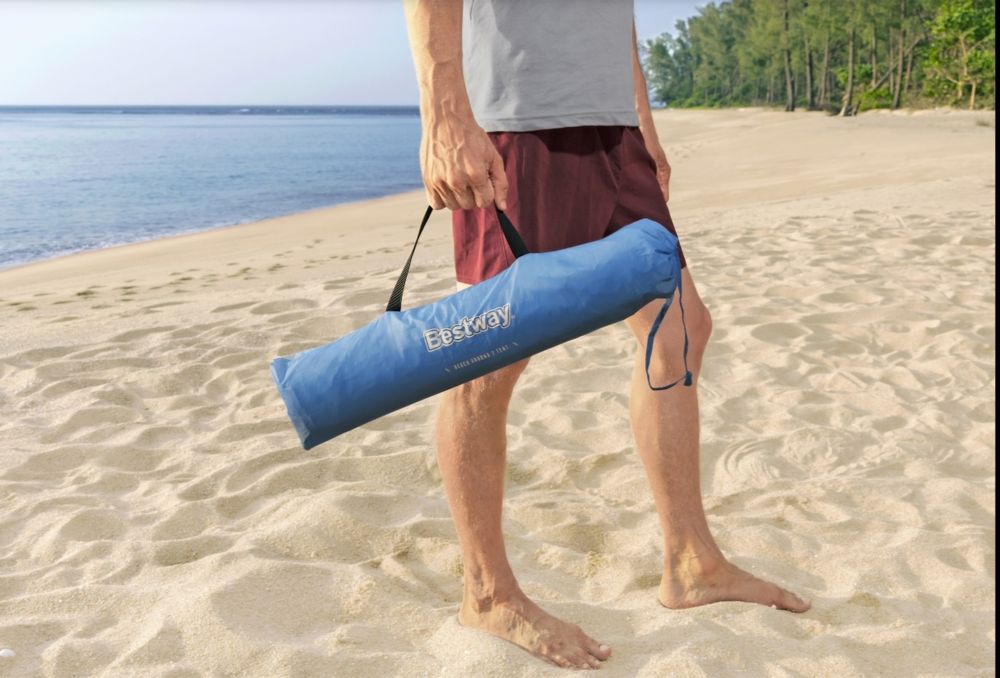 Namiot plażowy składany 2-osobowy lekki wysoka ochroną UV80