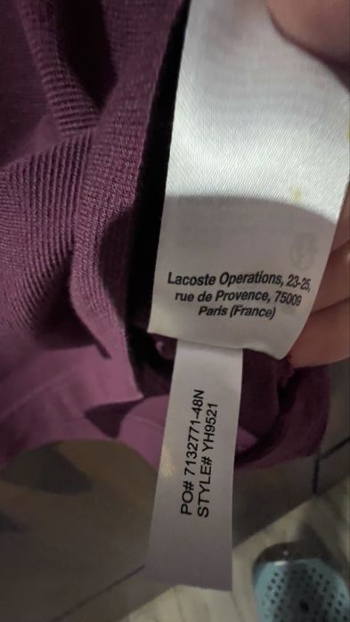 Лонгслів , поло Lacoste
