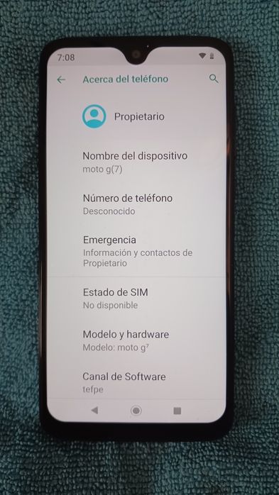 Motorola G7 de 64Gb, para desocupar