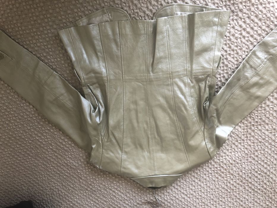 Кожаный пиджак, размер S