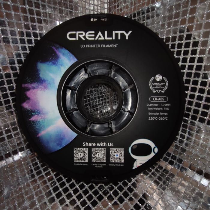 Пластик для 3D-принтера Creality CR-ABS 1.75 мм, чорний, Б/У