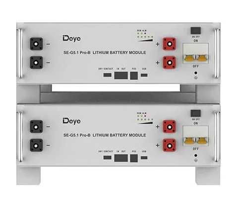 Kit solar S2 com bateria de lítio Deye SE-G5.1 Pro-B de 5,12 kWh