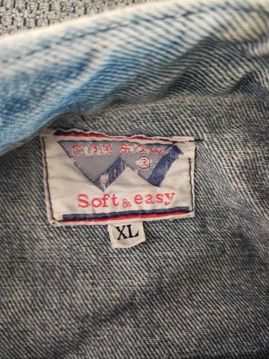 Kamizelka Jeansowa Vintage Ciak Story XL Retro Lata 90. Katana bez rękawów