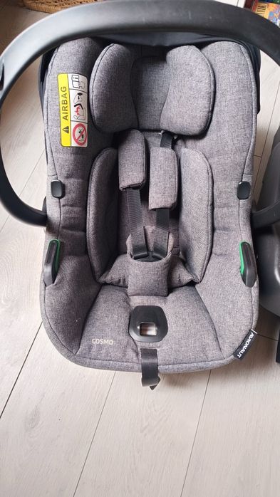 Fotelik Avionaut cosmo szary z bazą ISOFIX+adaptery do wózka gratis
