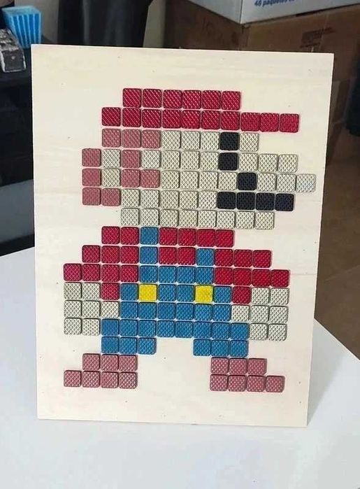 Placa Decorativa Super Mario Nintendo 8-Bits