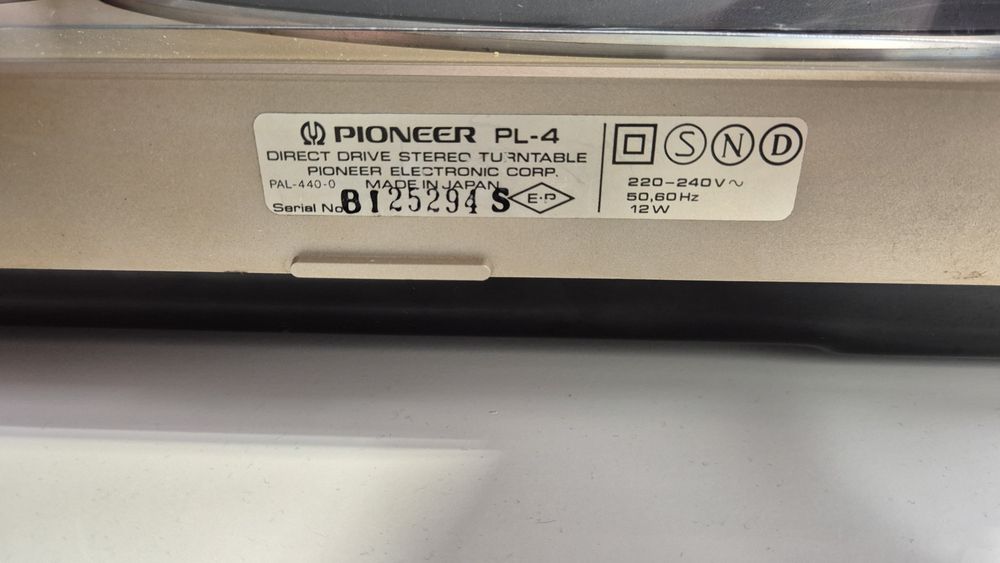 Gramofon Pioneer PL-4 Direct Drive półautomat
