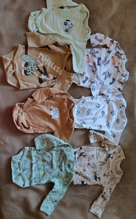 Body chłopięce zestaw 7szt r.56-62