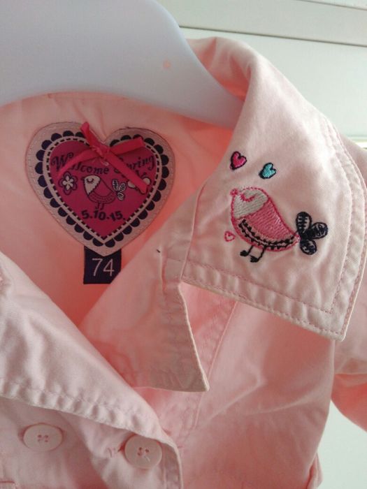 Wiosenny płaszczyk kurtka dla dziewczynki