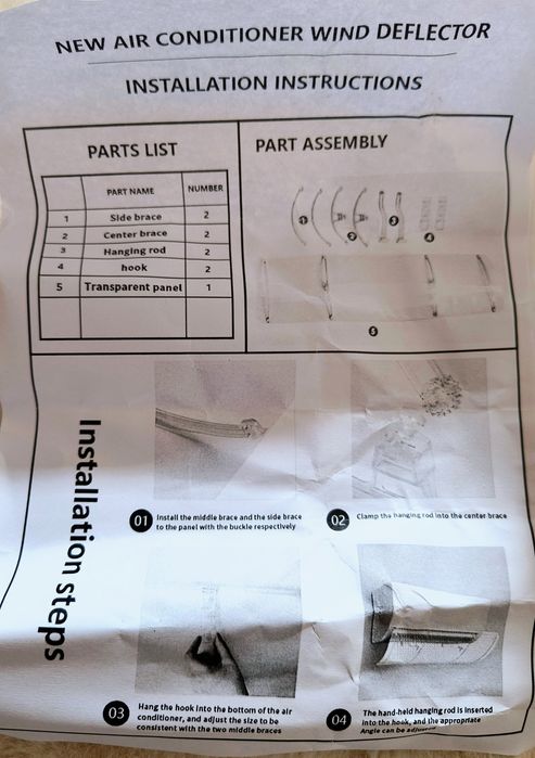 Niewidoczny Deflektor do klimatyzacji