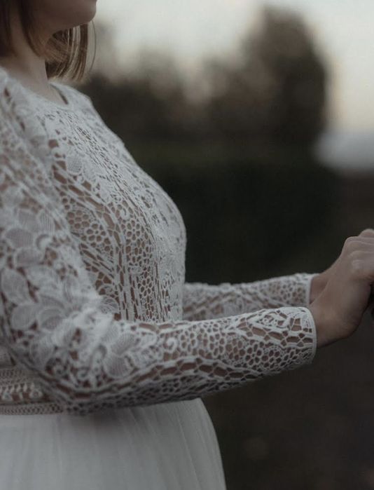 Suknia ślubna boho rustykalna Elizabeth Passion koronka