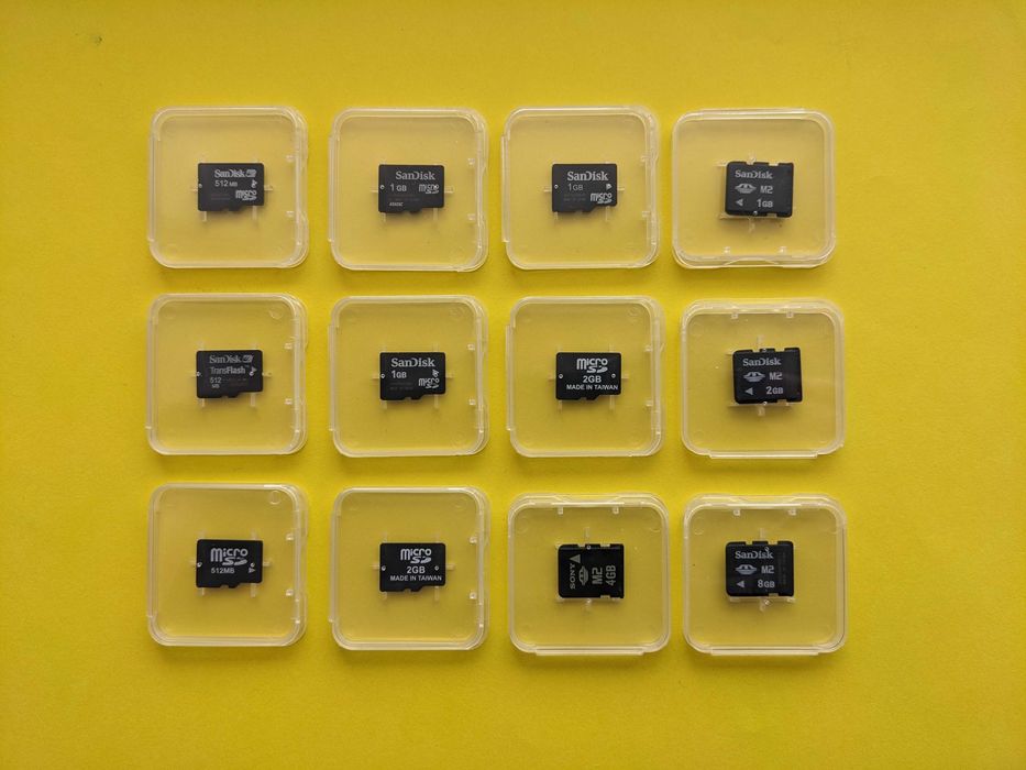 Карты памяти фото флешь SD 1gb 2gb M2 microsd 512mb