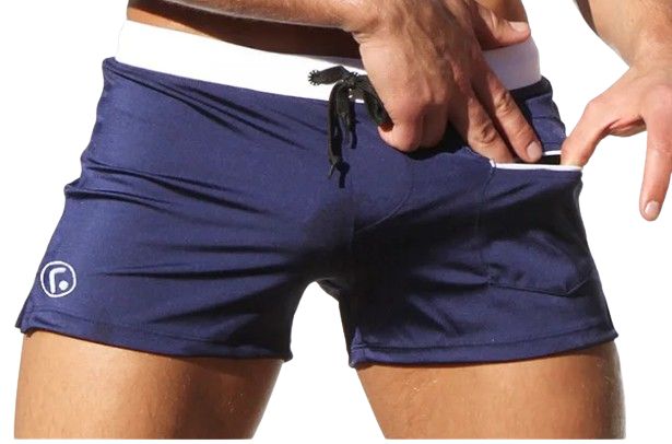 Męskie Kąpielówki Szorty z Kieszonką Spodenki Wiązane - XL