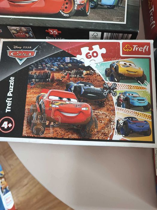 Puzzle 4+ auta trefl - 4 pudełka - 8 wzorów