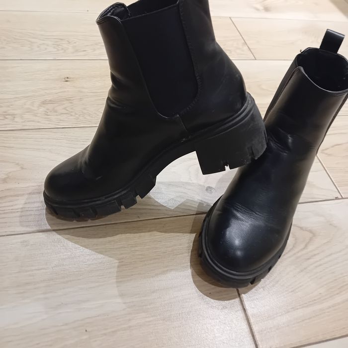 Loft37 botki czarne masywne wygoda 39