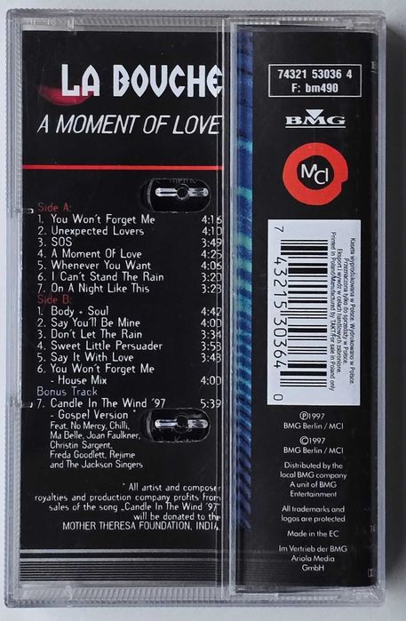 Kaseta audio  audio La Bouche - A Moment Of Love