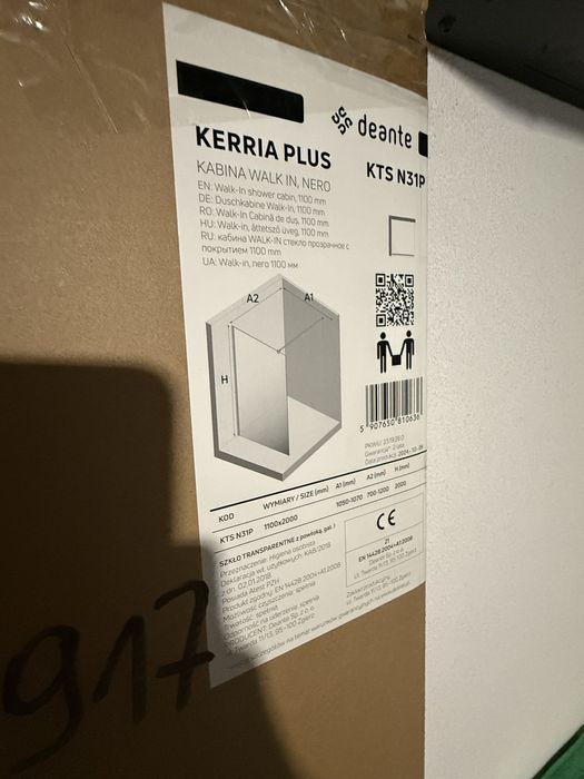 KERRIA PLUS - Ścianka prysznicowa / walk-in systemu Kerria Plus 110 cm
