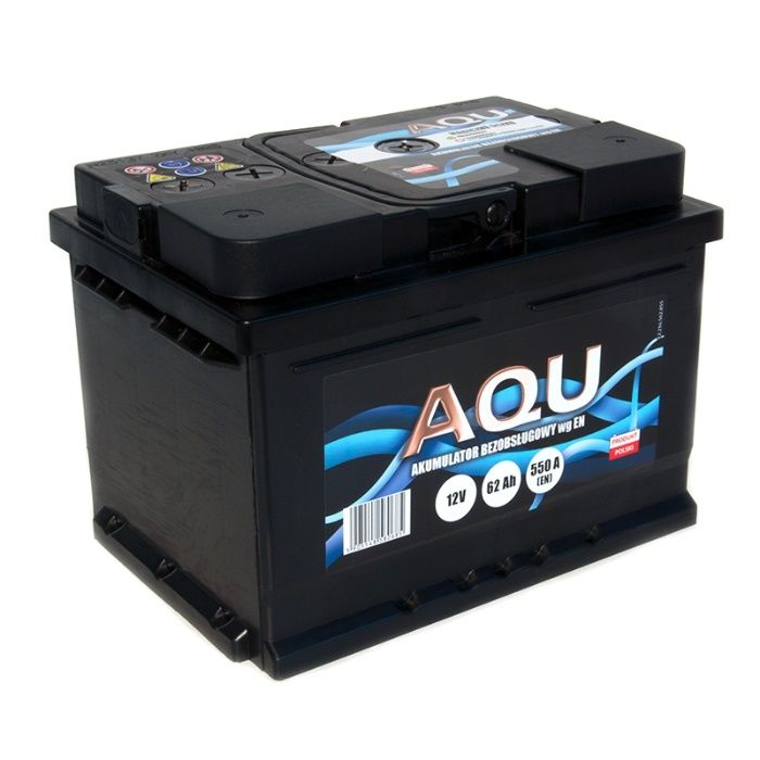 Akumulator 12V 62Ah 550A AQU Sprzedaż 24h  Dowóz Montaż Płatność kartą