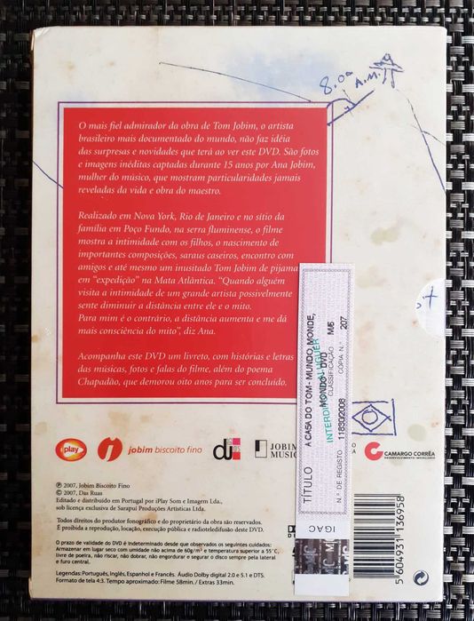 Tom Jobim: A Casa Do Tom - Ed. Especial - DVD + Livro - NOVO / SELADO