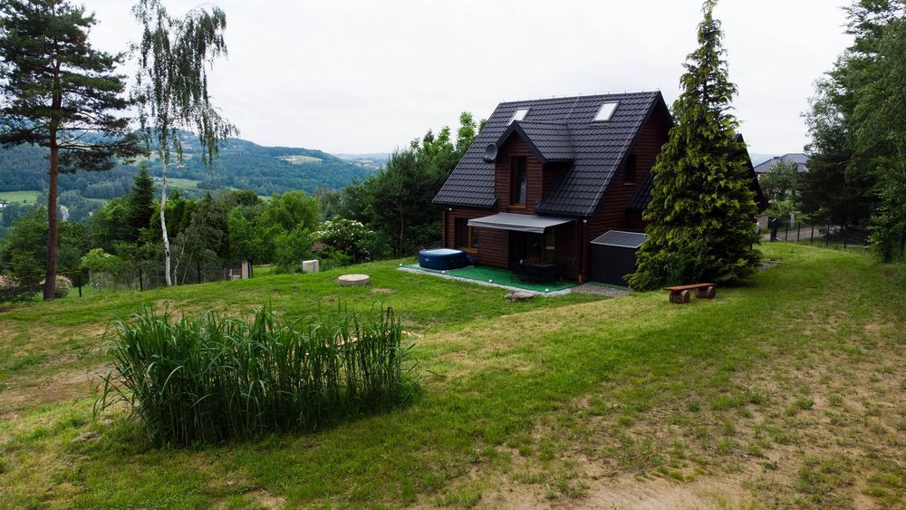 Domek na wynajem całoroczny jakuzzi jezioro las