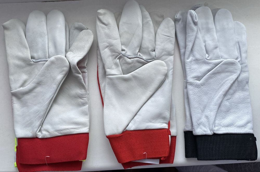 Робочі частково шкіряні рукавички