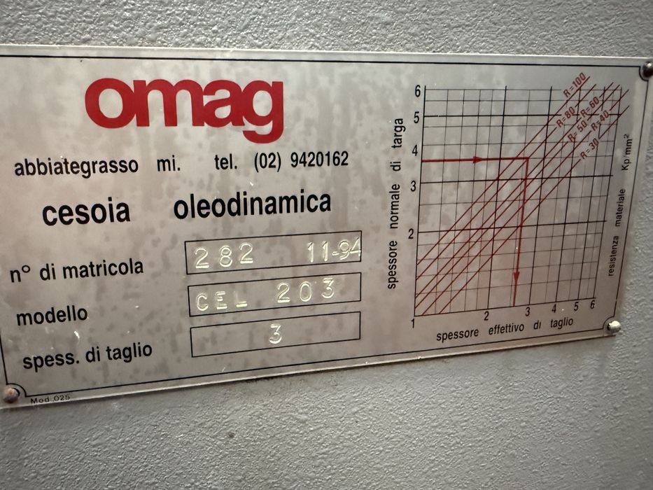 Gilotyna Omag 2000x3mm