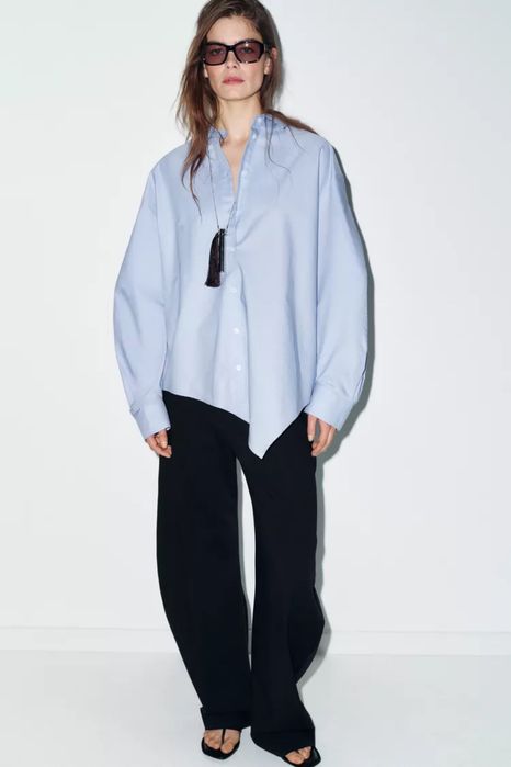 Сорочка поплінова Zara, нова колекція S,M
