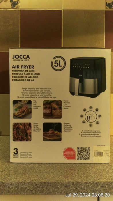 Fritadeira sem óleo JOCCA 5L nova, com garantia (vendo ou troco)