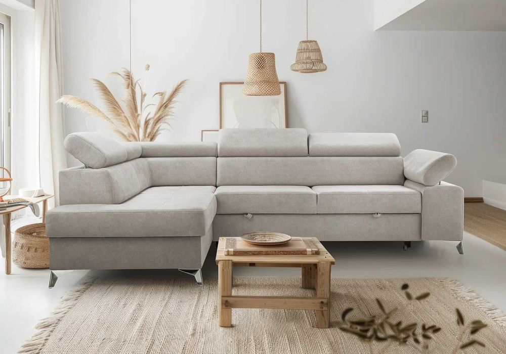 Nowoczesny narożnik Madryt ruchome zagłówki -5 kolorów