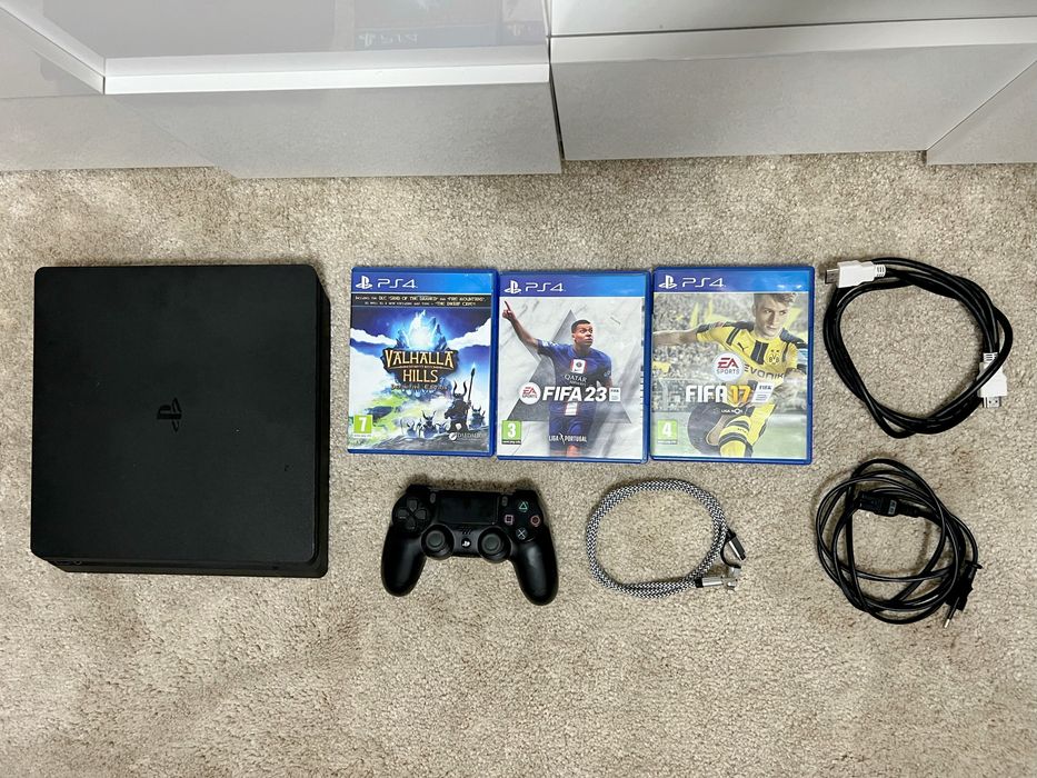 Ps4 Slim [1TB] + Comando + Jogos ( impecavel )