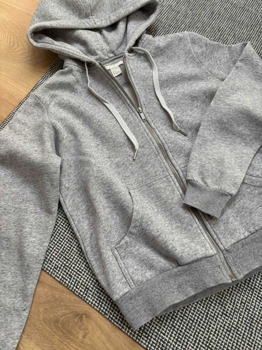 Bluza H&M z kapturem szary melanż S