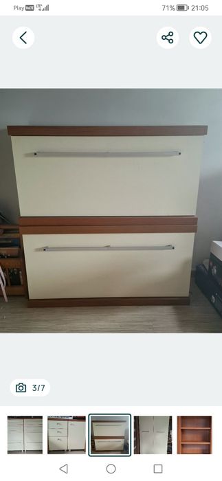 Meble zestaw łóżko szafa komoda