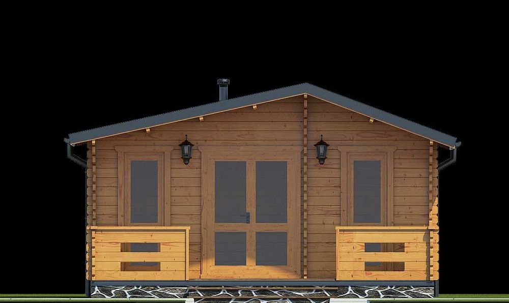 Ogrodowy Domek Letniskowy Całoroczny 25m2 z Bali Profilowanych