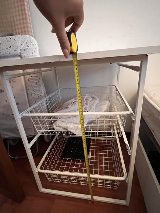 Movel para lavandaria 2 prateleiras metalicas