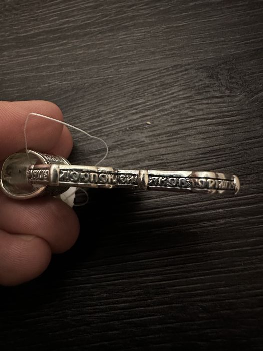 Серебряный крест 925 пробы на большую цепочку