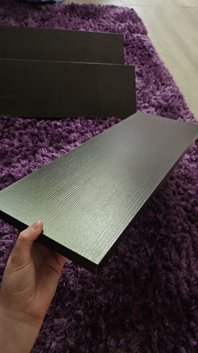Półki ciemny brąz 3szt 55×20cm