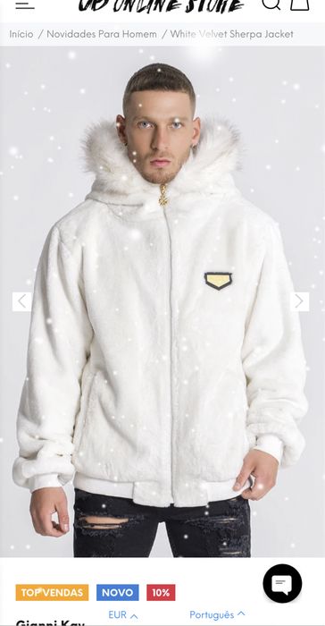 White Velvet Sherpa Jacket