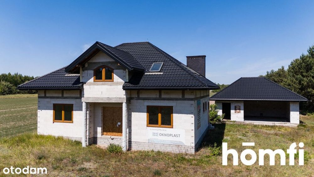 Dom z garażem wolnostojącym w gminie Kazanów