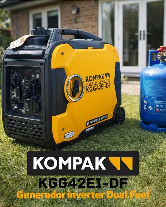 Gerador Kompak Inverter 4.2KW KGG42EiDF Gasolina ou GPL