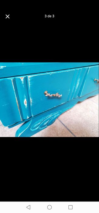 Toucador / pechiché azul, verde água