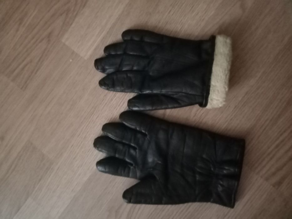 Перчатки  -кожа и замш.