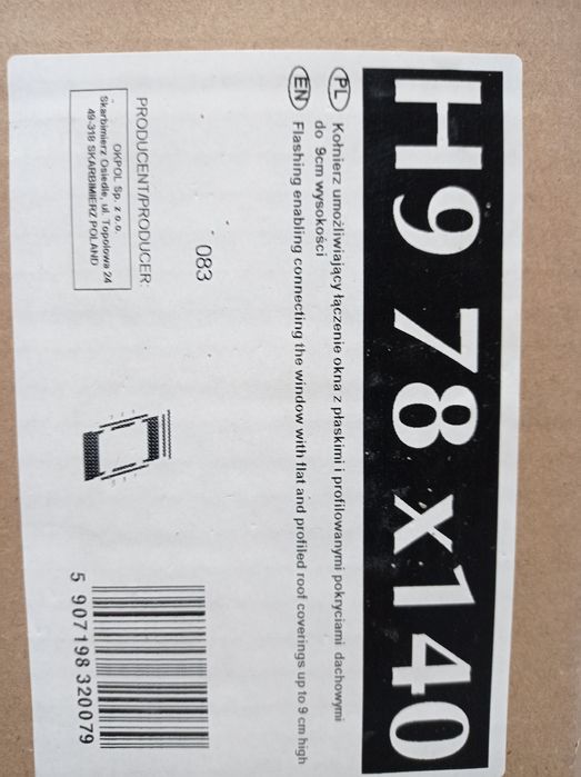 Kołnierz okna dachowego 78 x 140