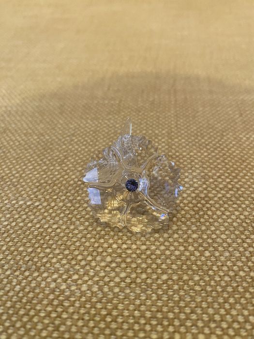 Swarovski flor pedra azul