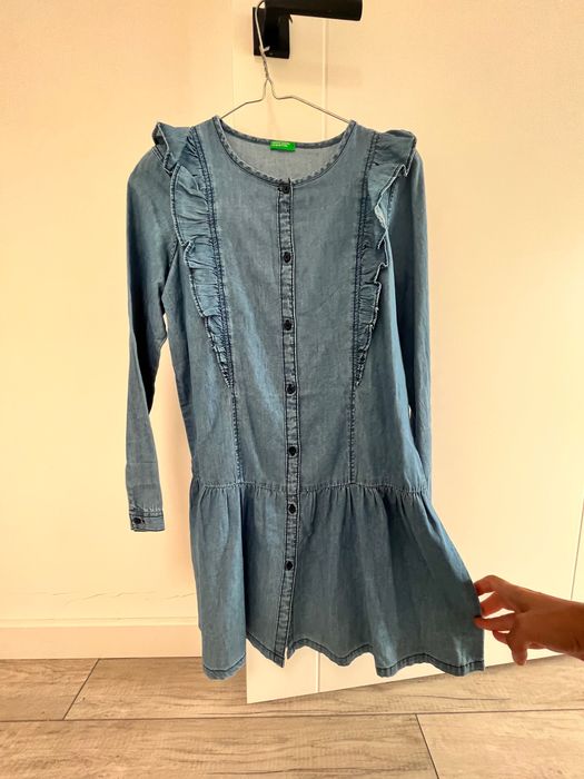 Sukienka tunika jeans benetton