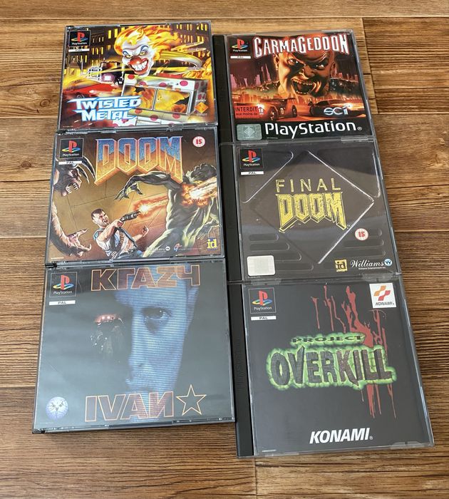 Sony PS1: Silent Hill, Diablo, Twisted Metal, Metal Gear Solid, Doom.