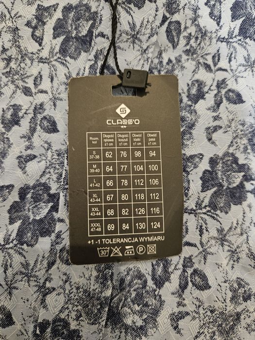 Koszula slim fit na dlugi rekaw m meska kwiaty 39/40 classic nowa
