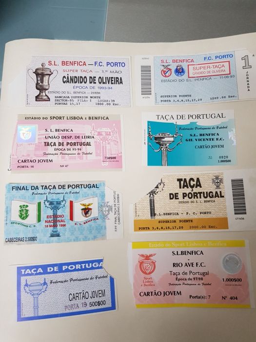 Bilhetes Futebol raros